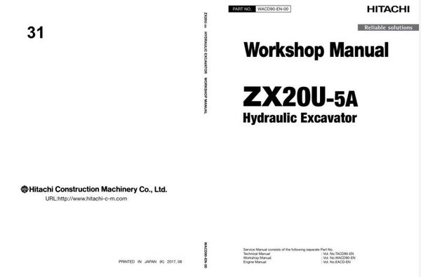*+ 31 Hitachi ZX20U-5A Excavator Workshop Manual and Diagrams 375 pages