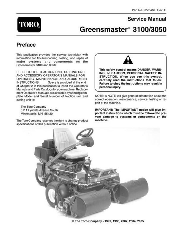 Toro-Greensmaster-3100-3050-SM-02340
