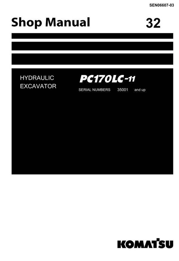 KM 32 Komatsu PC170LC-11 Excavator Workshop Repair Manual 2484 pages