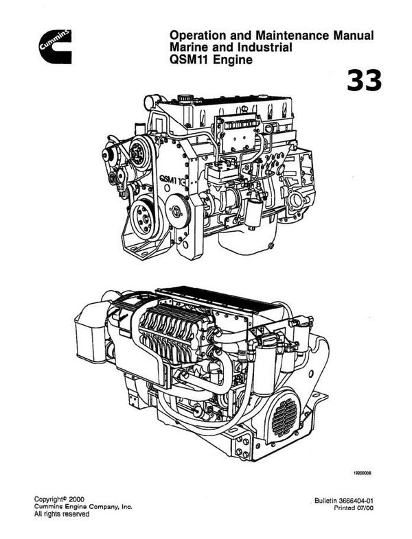 )) 33 Cummins QSM11 Engine (Marine and Industrial) Operation and Maintenance Manual 328 pages