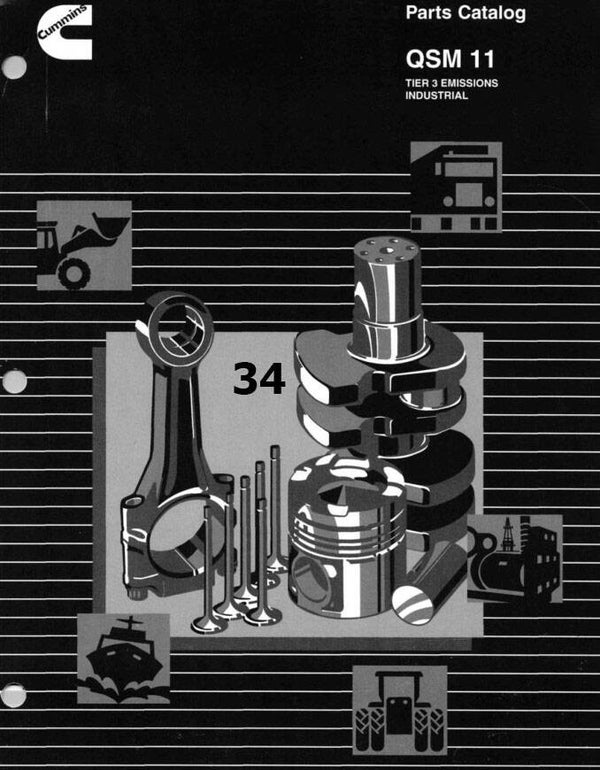 )) 34 Cummins QSM11 Engine Parts Catalog 145 pages