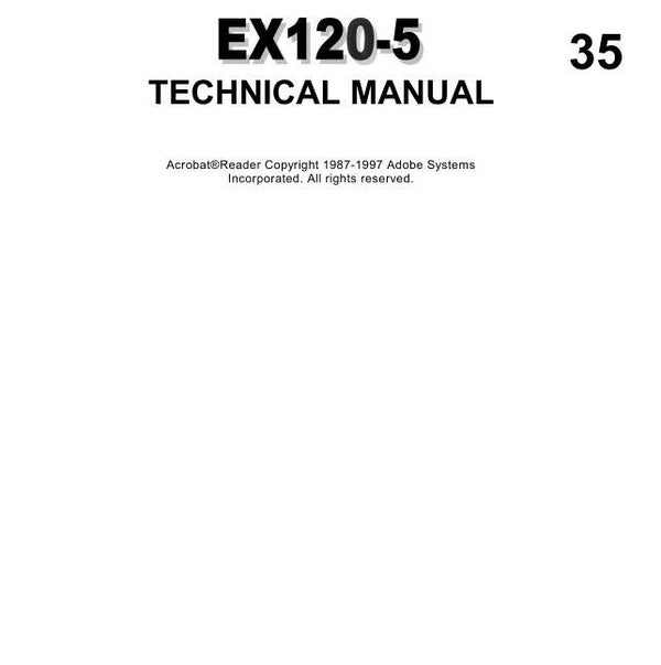 ^35 Hitachi EX120-5 Technical Manuals 346 pages
