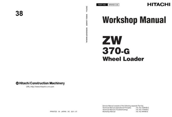 33D 38 Hitachi ZW370-G Wheel Loader Workshop Manual 346 pages