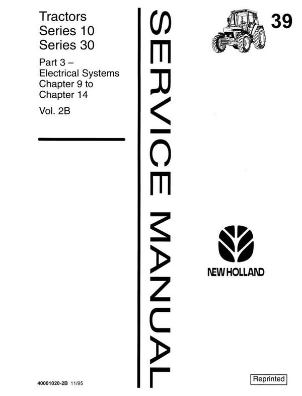 NHT 39 New Holland Series 10, Series 30 Tractor Service Part  Manual 233 pages