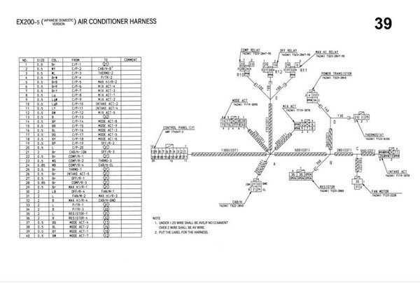 ^39 Hitachi EX200-5 Electrical Diagrams [Japanese Domestic Version 6 pages
