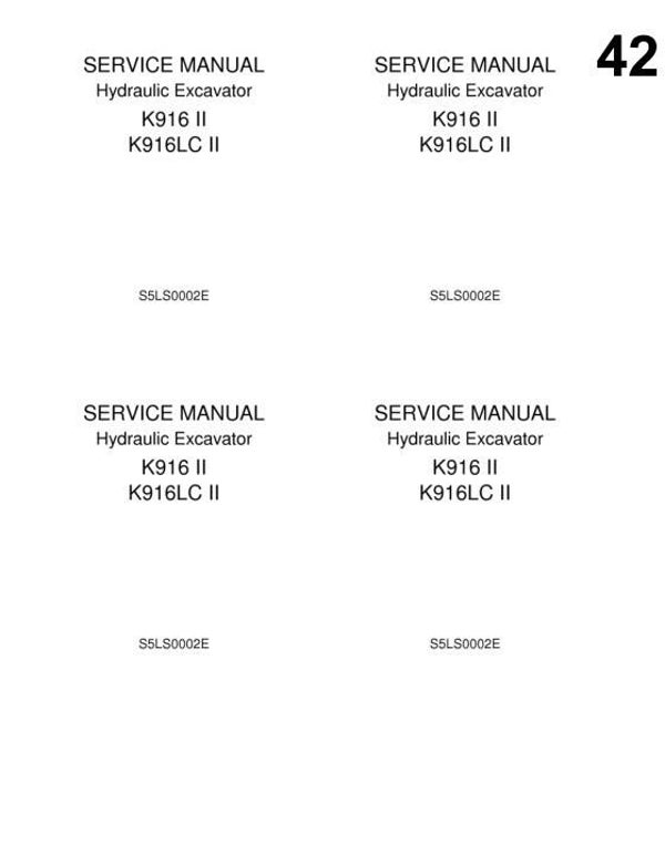 KB  42 Kobelco K916-II, K916LC-II Excavator Service Repair Manual 485 pages