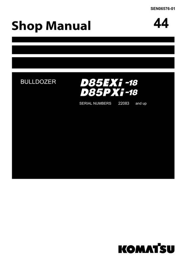 KM  44 Komatsu D85EXi-18, D85PXi-18 Bulldozer S.N 22083-UP Workshop Manual 3155 pages