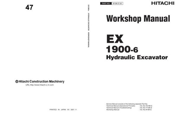 ^47 Hitachi EX1900-6 Mining Excavators & Shovel Workshop Manual 547 pages