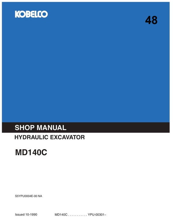 KB  48 Kobelco MD140C Excavator Workshop Repair Manual 762 pages