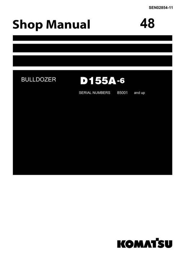 KM  48 Komatsu D155A-6 Japan Bulldozer Workshop Manual 1344 pages