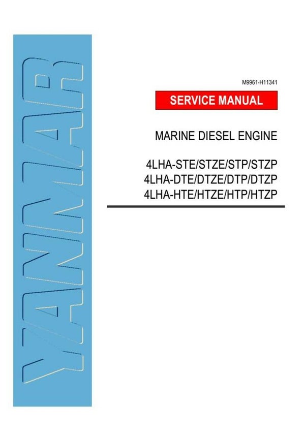 Yanmar 4LHA-Marine Engine Service. Workshop Manual