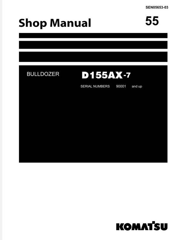 KM  55 Komatsu D155AX-7 Japan Bulldozer S.N 90001-UP Workshop Manual 2106 pages