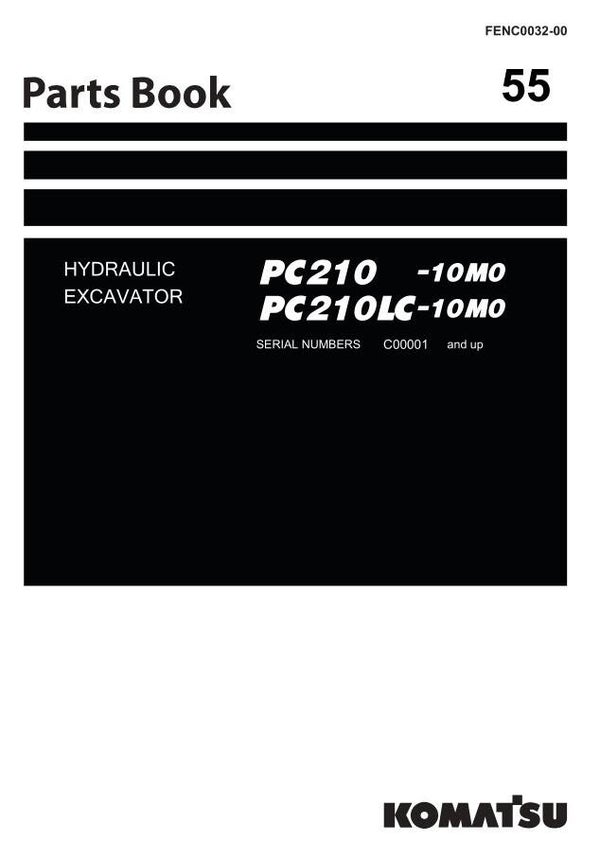 KM  55 Komatsu PC210-10M0 , PC210LC-10M0 Excavator Parts Manual 631 pages