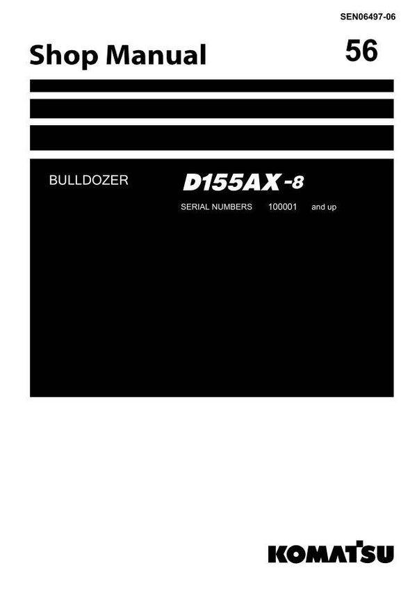 KM  56 Komatsu D155AX-8 Japan Bulldozer S.N 100001-UP Workshop Manual 3120 pages