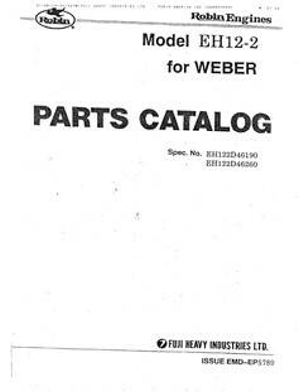 Subaru-Robin 63 Parts Manual See Image for Models Covered