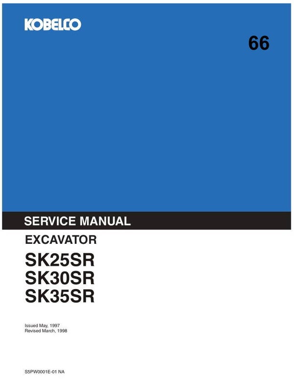 KB  66 Kobelco SK025SR , SK030SR , SK035SR Excavator Service Repair Manual 790 pages
