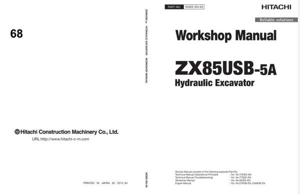 *+ 68 Hitachi ZX85USB-5A Workshop Manual and Diagrams 523 pages