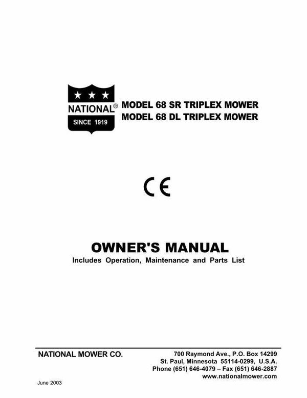 68 Triplex SR DL owners manual