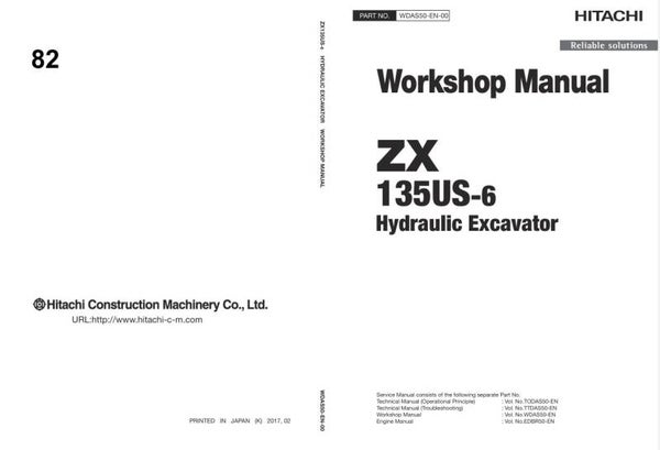 *+ 82 Hitachi ZX135US-6 Workshop Manual and Diagrams 835 pages