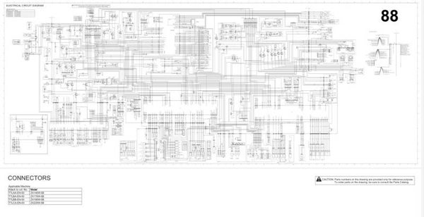 *+ 88 Hitachi ZX140W-5B, ZX170W-5B, ZX190W-5B, ZX220W-5B Electrical Diagrams 44 pages