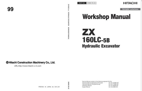 *+ 99 Hitachi ZX160LC-5B Workshop Manual and Diagrams 539 pages