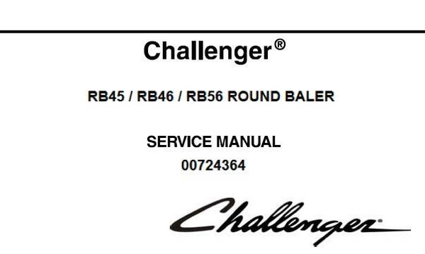 CH Challenger RB45, RB46, RB56 Round Baler Service Repair Manual SD