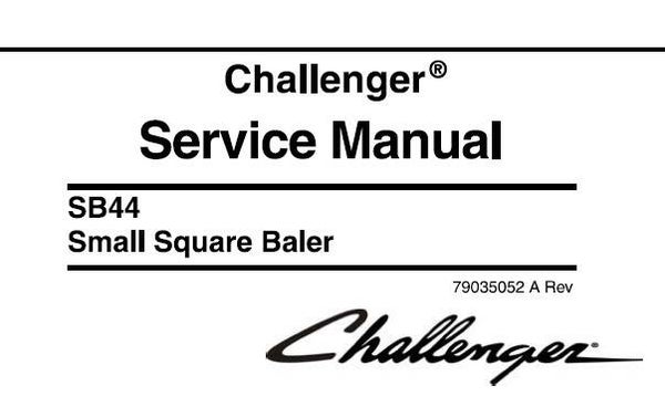CH Challenger SB44 Small Square Baler Service Repair Manual SD