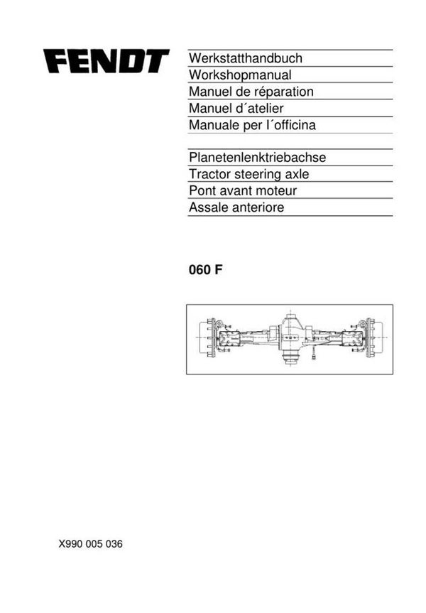 Fendt Axel 060F Workshop Manual