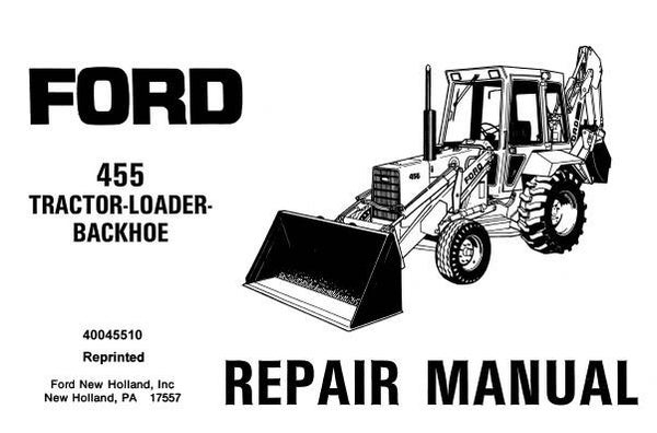 NHTR Ford New Holland 455 Tractor Loader Backhoe Service Repair Manual SD