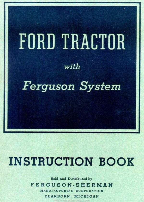 Ford 1940 Ford Tractor Instruction Book