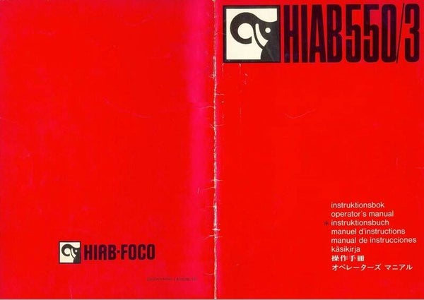 Hiab 550/3 Operators Manual