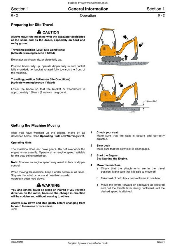 JCB Micro micro plus Operators and Maintenance Manual