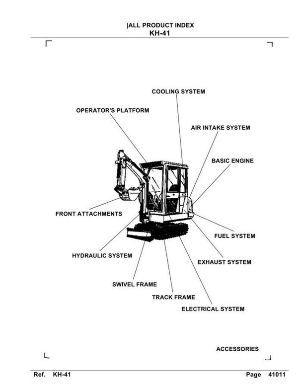 Kubota KH41 parts Manual