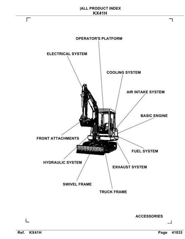 Kubota KX41H parts Manual