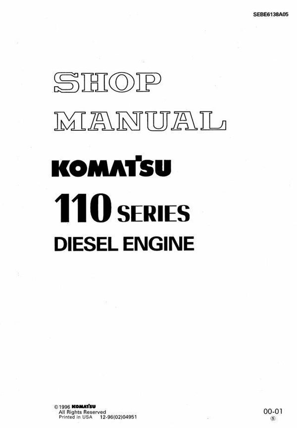 Komatsu-Engine-Diesel-6D110-Series_Workshop Manual