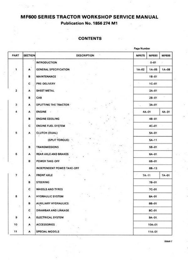 Massey Ferguson 675 690 698 Dealers Workshop Manual