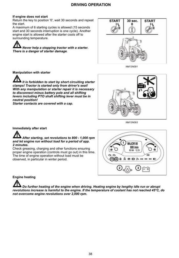 Zetor 7520 to 10540 Parts Manual