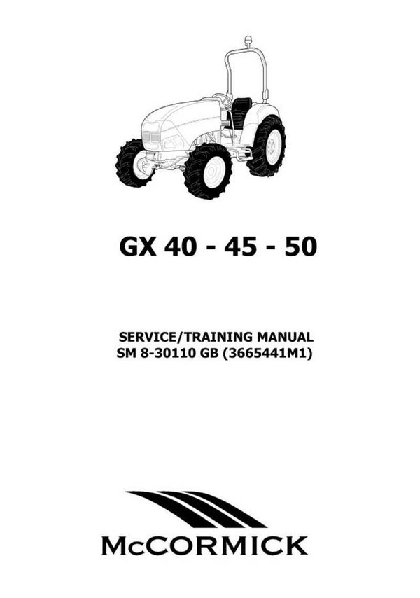 McCormick GX Mechanical series Tractors Workshop Manual