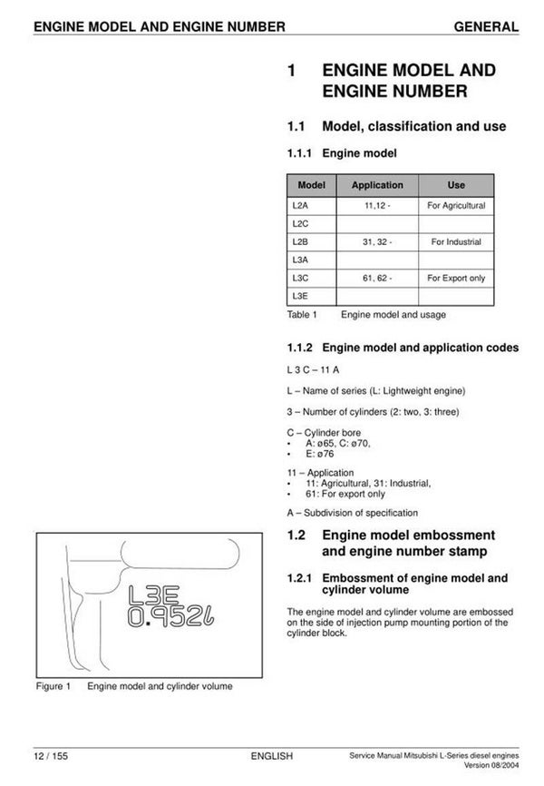 Mitsubishi-L3-Engine-Service-Manual