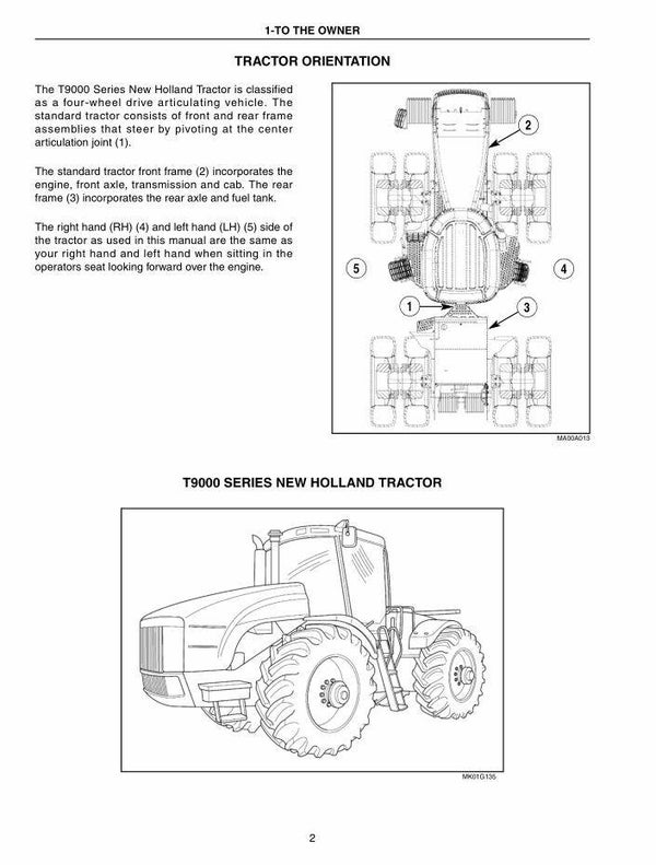 Ford New Holland TJ series Operators Manual