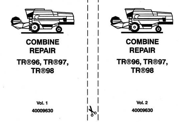 NHTRC New Holland TR96, TR97, TR98 Combine Service Repair Manual SD