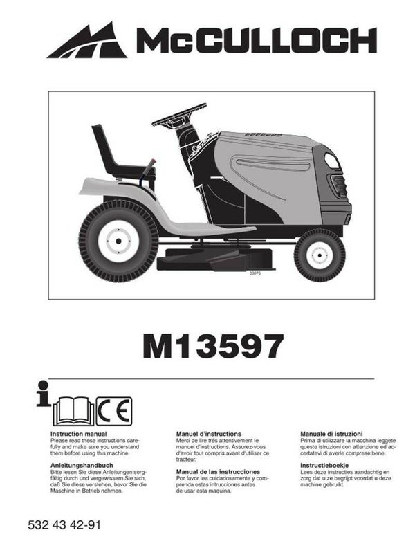 Muchulich Ride On Mowers No3  See cover for Models