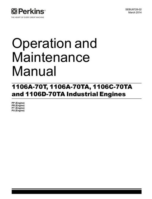 PERKINS Engine 1106c operators Manual