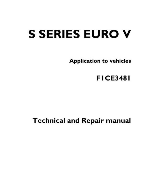S SERIES EURO V Engine  Repair Manual