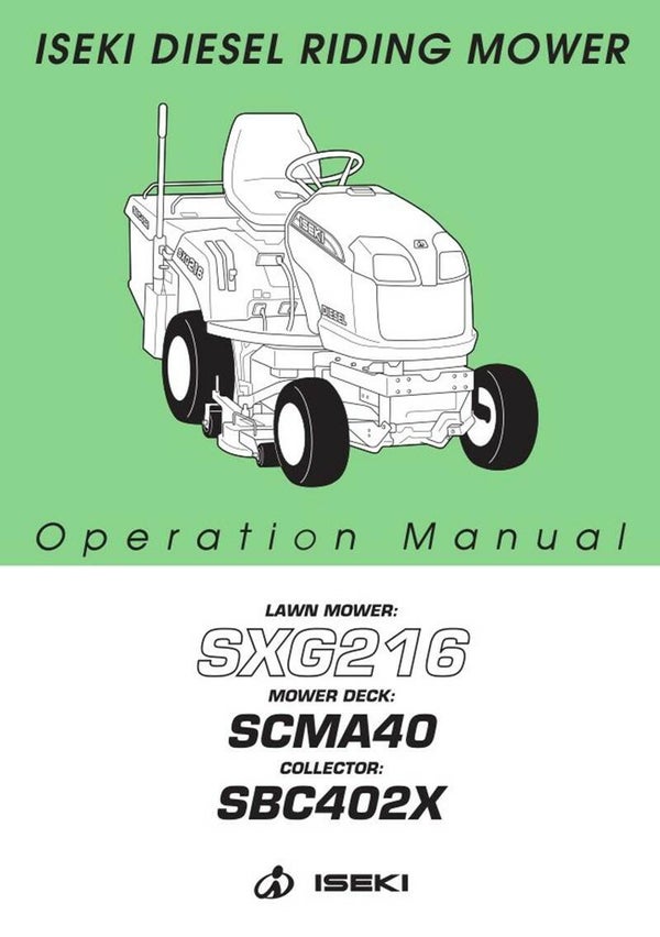 SXG216 operation manual