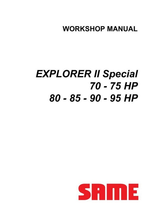 Same Dorado 66 76 86 Power Shuttle Workshop Service Manual