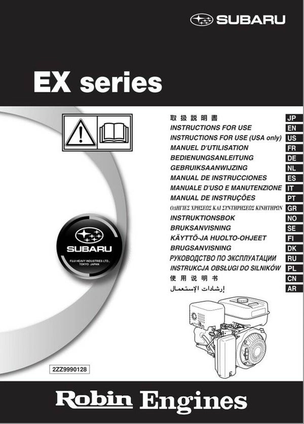Subaru-Robin 20 subaru-engines-ex35-ex40- See Image for Models Covered Operators Manual