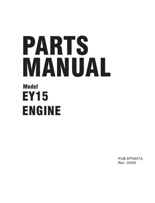 Subaru-Robin 04 Parts Manual See Image for Models Covered