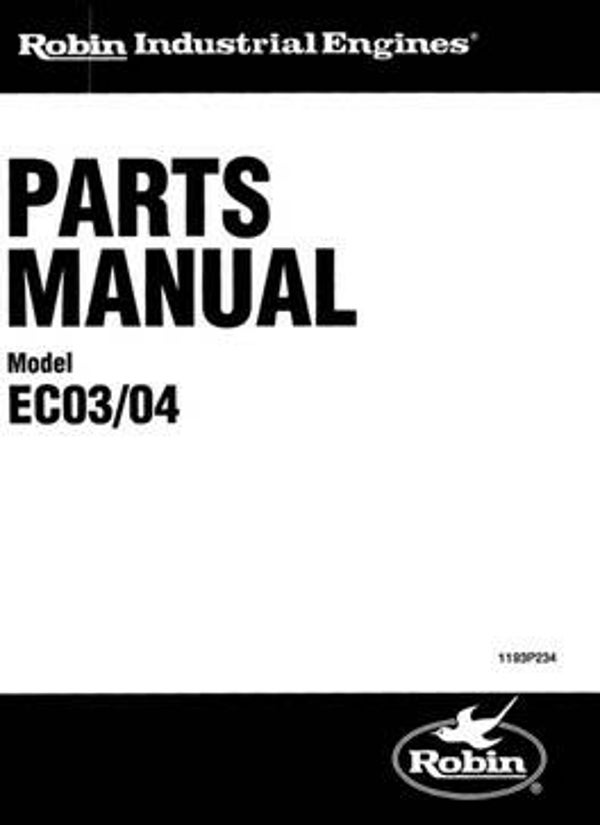 Subaru-Robin 29 Parts Manual See Image for Models Covered
