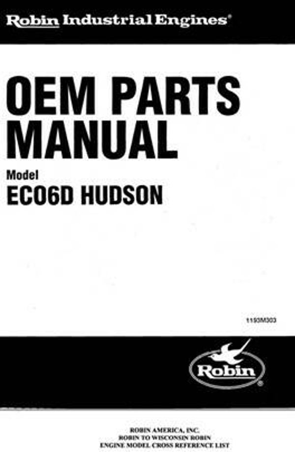 Subaru-Robin 33 Parts Manual See Image for Models Covered